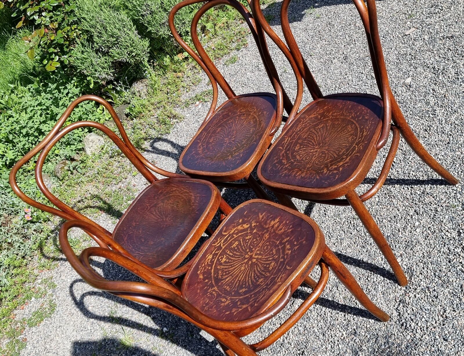 4 chairs bistrot Kohn n°55 early twentieth
