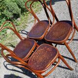 4 chairs bistrot Kohn n°55 early twentieth