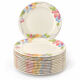 Set of 15 pastel floral patterned plates.