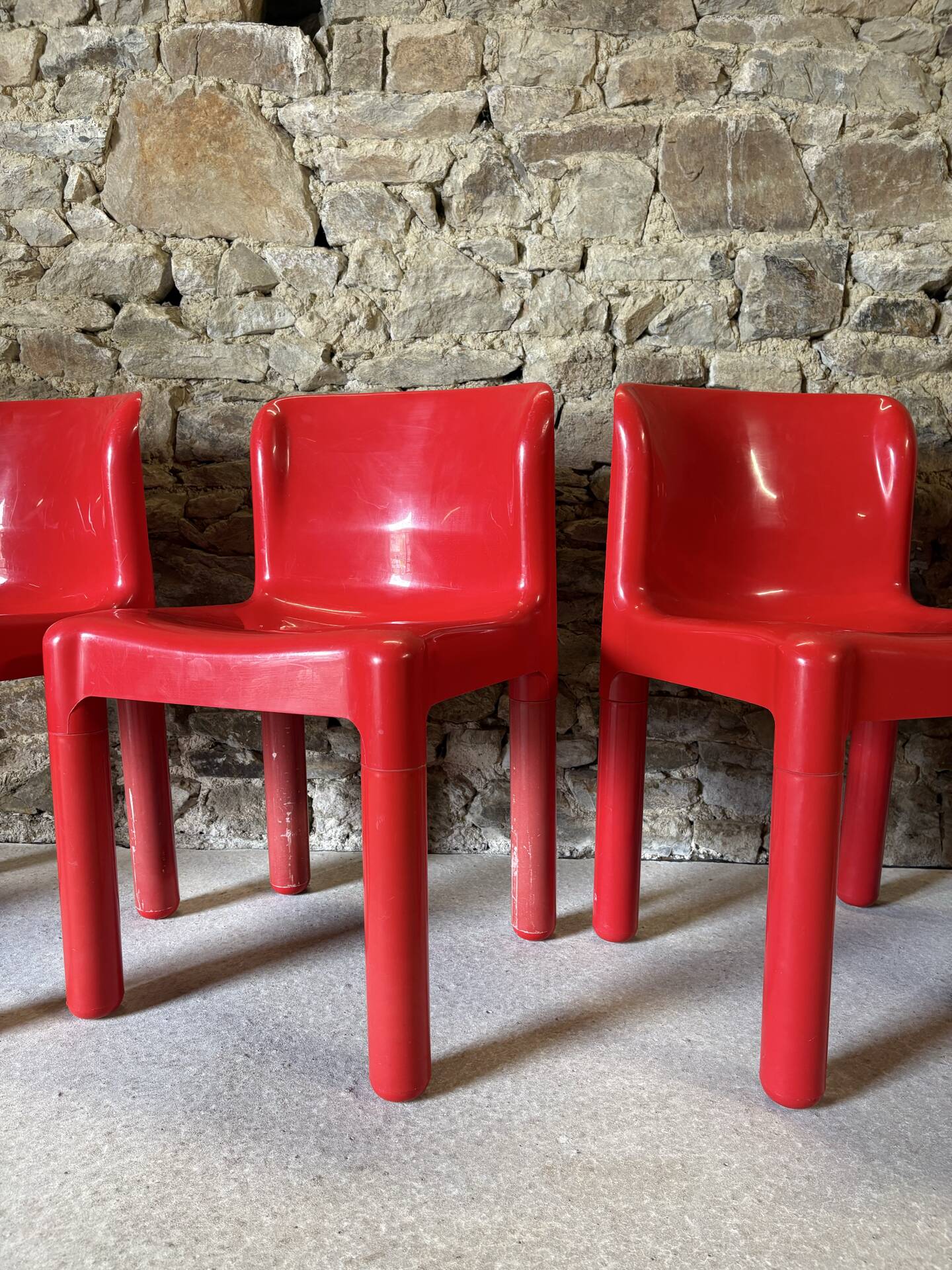 4 chairs model 4875 by C. Bartoli for Kartell, 1970