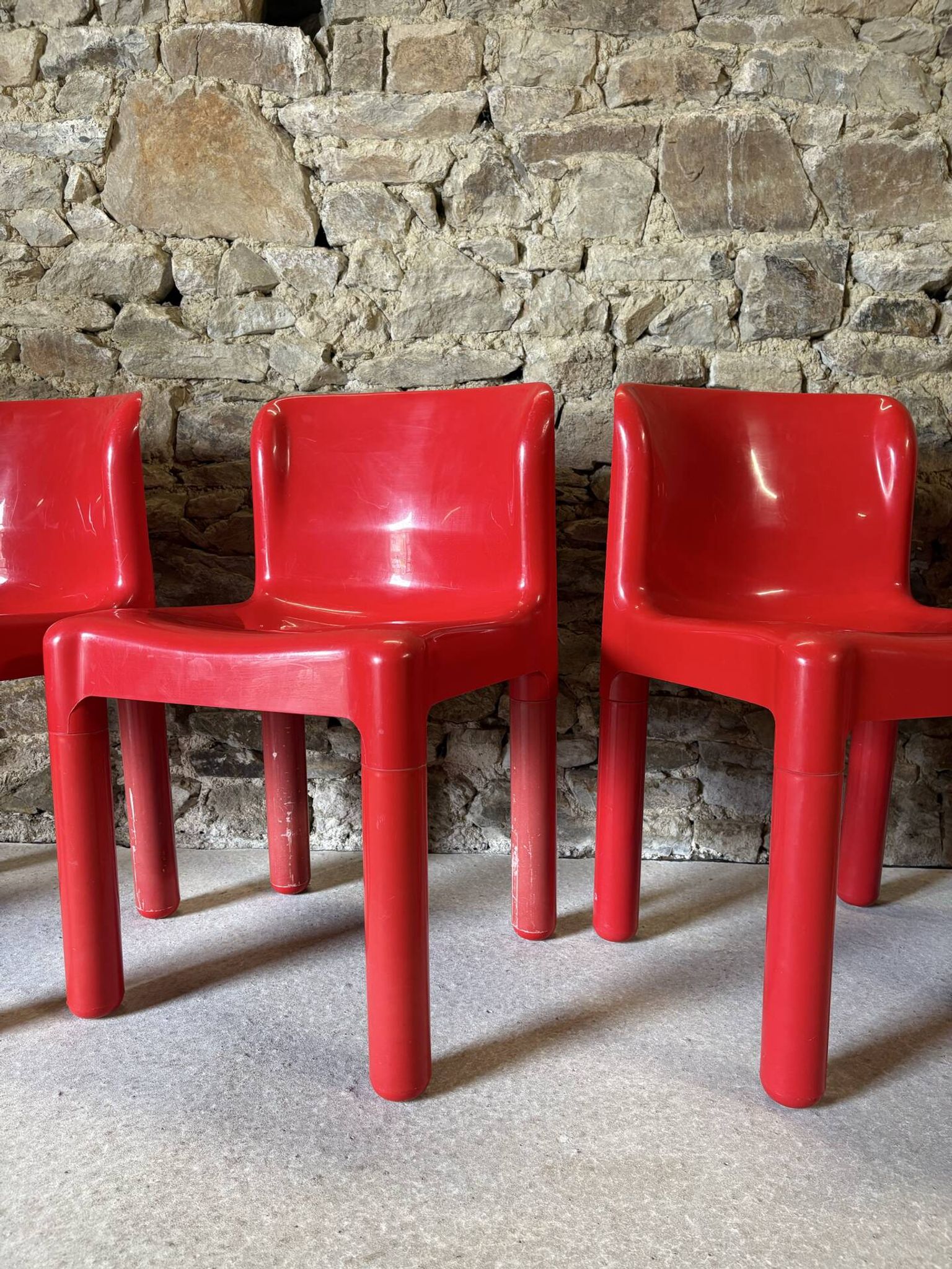 4 chaises modèle 4875 par C. Bartoli pour Kartell, 1970