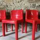 4 chairs model 4875 by C. Bartoli for Kartell, 1970