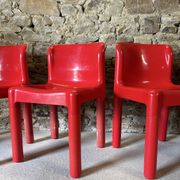 4 chaises modèle 4875 par C. Bartoli pour Kartell, 1970