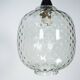 Pair of Mid-Century pendant lamps in smoked Murano glass, Italy, 1950s