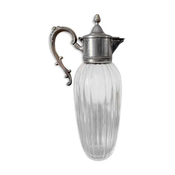 Aiguière, verre et étain, vers 1950
