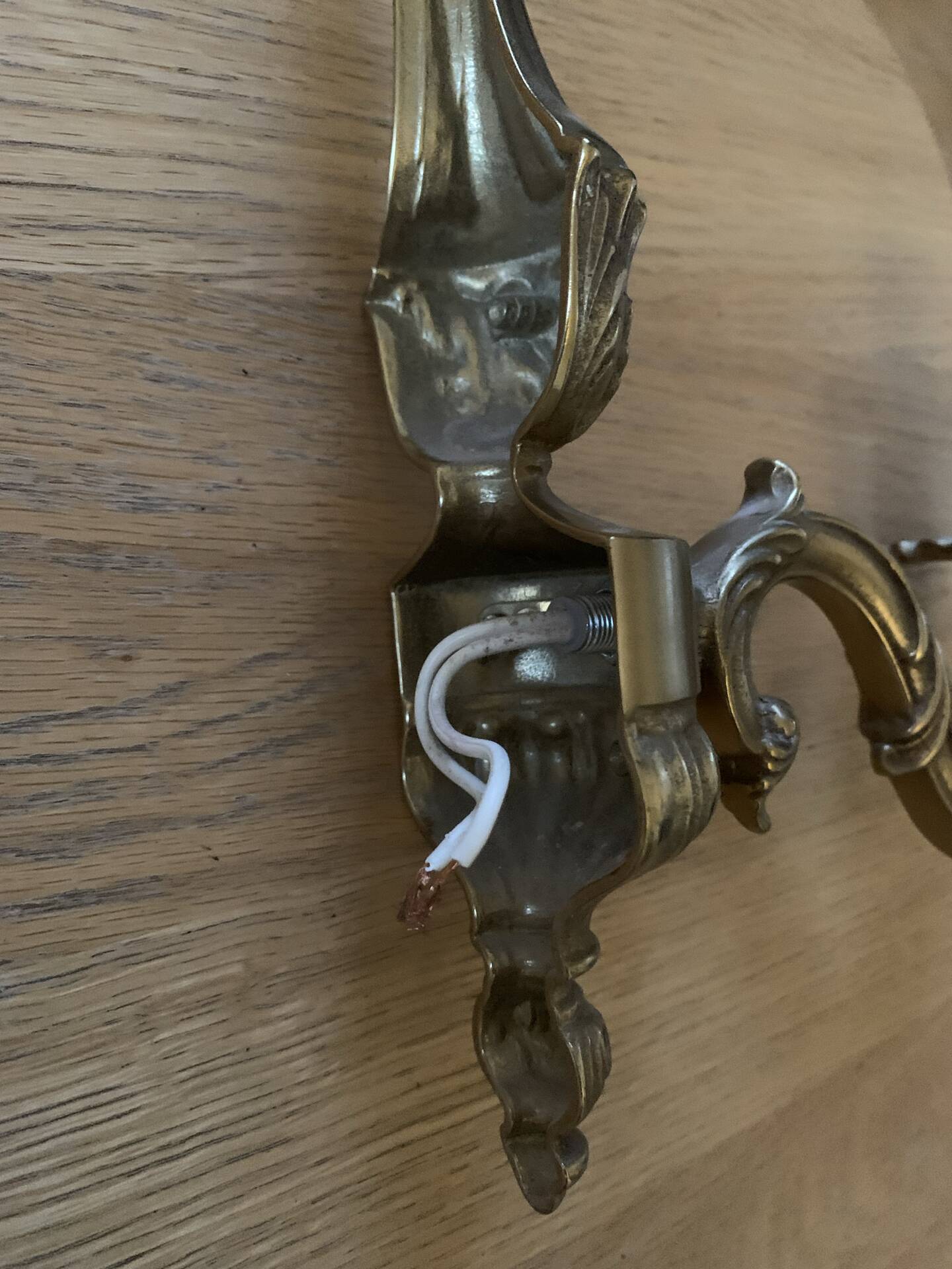 Golden wall sconces