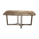 Dining table glass smoke base chromed metal 1970