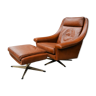 Fauteuil & repose-pied d'Aage Christiaansen  pour Erhardsen & Andersen 1960