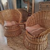 Fauteuils en rotin