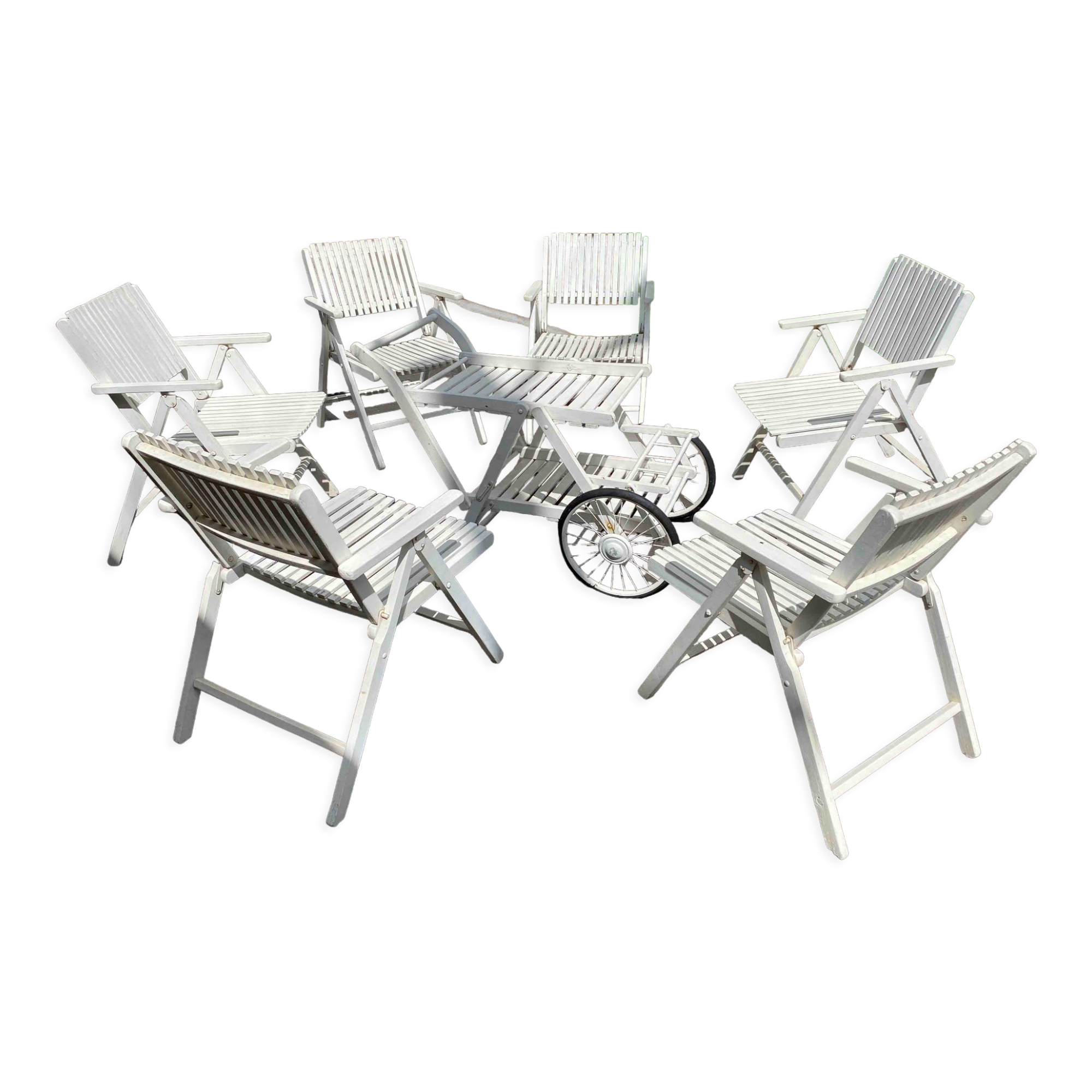 Folding vintage garden furniture