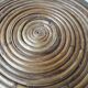 Rattan and brass tray