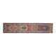 1970s Vintage Turkish Oushak Handmade Wool Cotton Pink Runner Rug 84x416