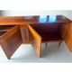 Satin wood sideboard, brass fittings — Mid-Century