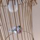 Suspension vintage en forme de cage à  oiseau