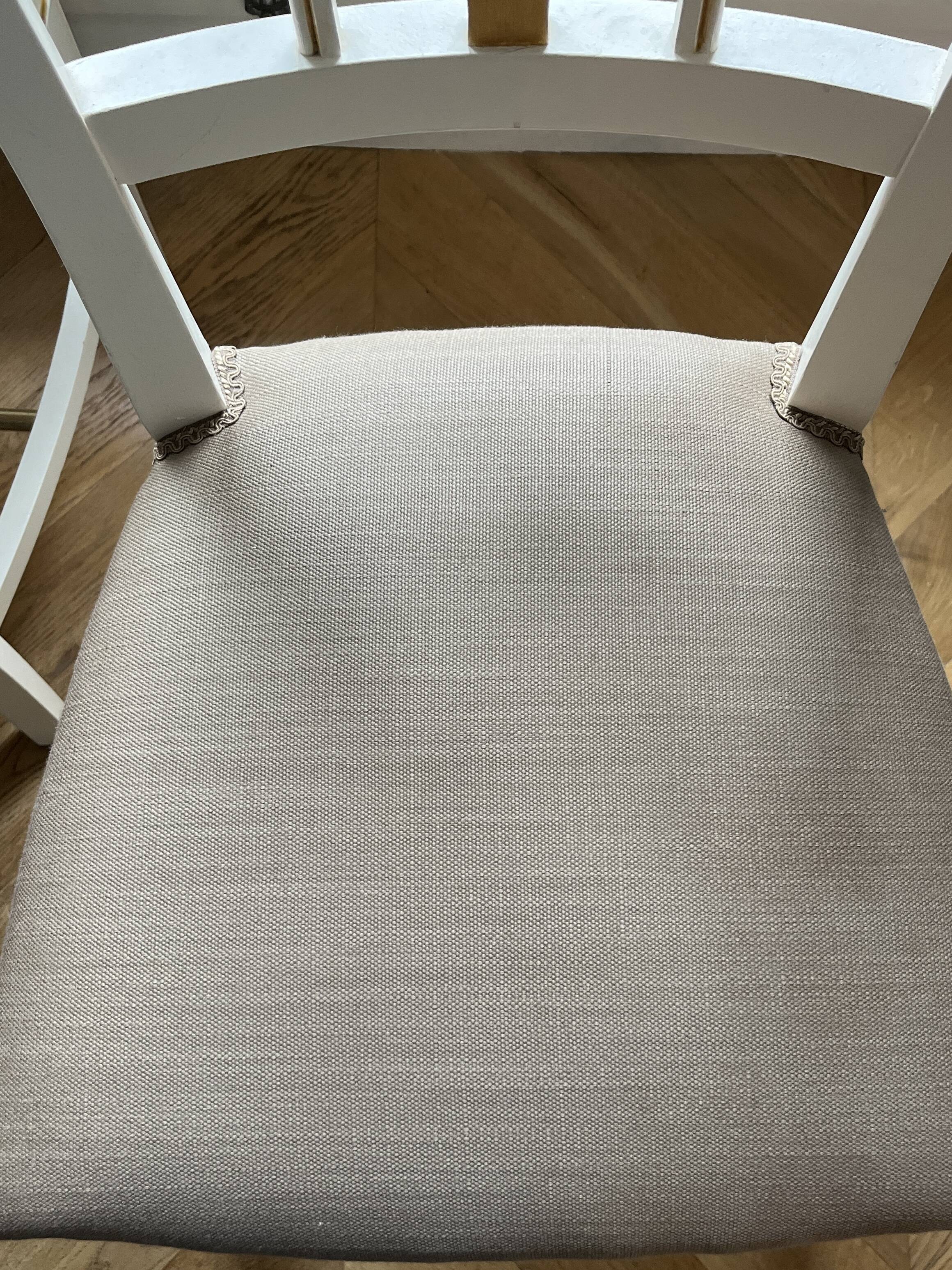 Set of two wooden chairs.