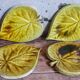 Four ceramic leaf cups from Les potiers d’Accolay