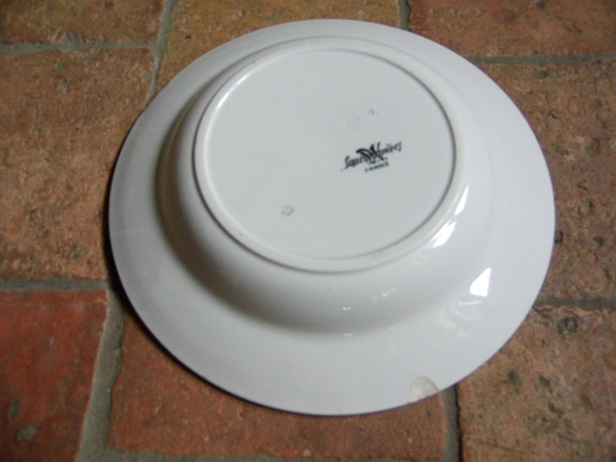 6 HOLLOW PLATES in Sarreguemines earthenware, early XX th century