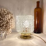 “Square” glass globe lamp