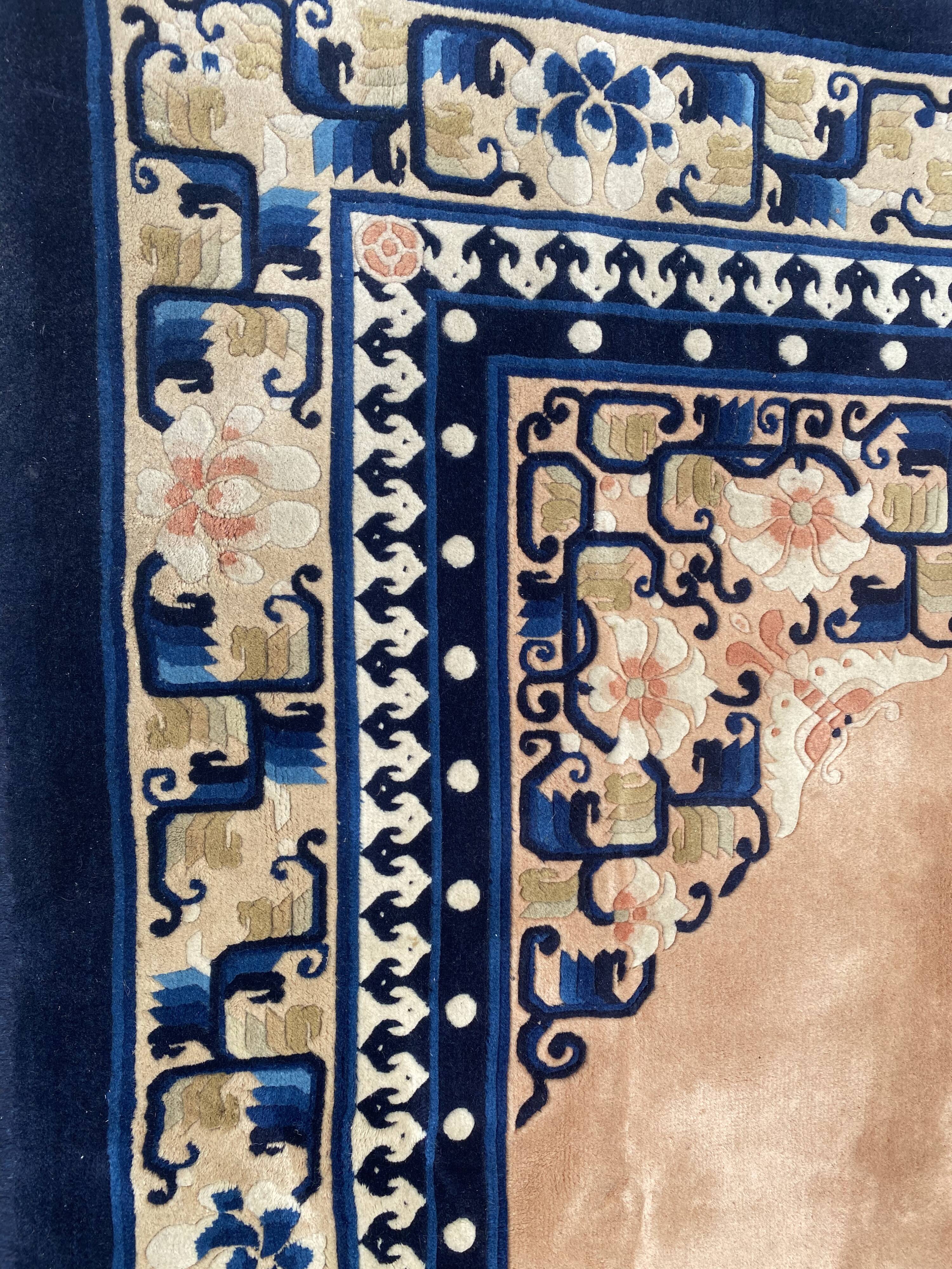 Tapis vintage chinois pékin fait main 184x276 cm