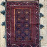Tapis persan tissé à la main bordeaux et noir