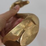Pair of vintage brass swans