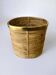 Large rattan and brass basket, Italy, circa 1970s