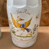 Pair of old glass bottles decor moustiers 18th century vintage kitchen