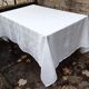 Old damask tablecloth with floral decorations 1.73 x 2.15 m