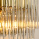 Pairs of wonderful wall lights with crystal rods, Italy, 1970s.