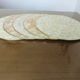 Set of 5 under-plates in mother-of-pearl and brass 70s