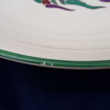 5 hollow plates in salins earthenware floral decoration diam 22 cm