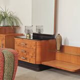 Jindrich Halabala dressing table and bedside tables for Up Zavody 1950