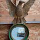 Empire style mirror with an eagle in carved and polychrome wood – late 19th century