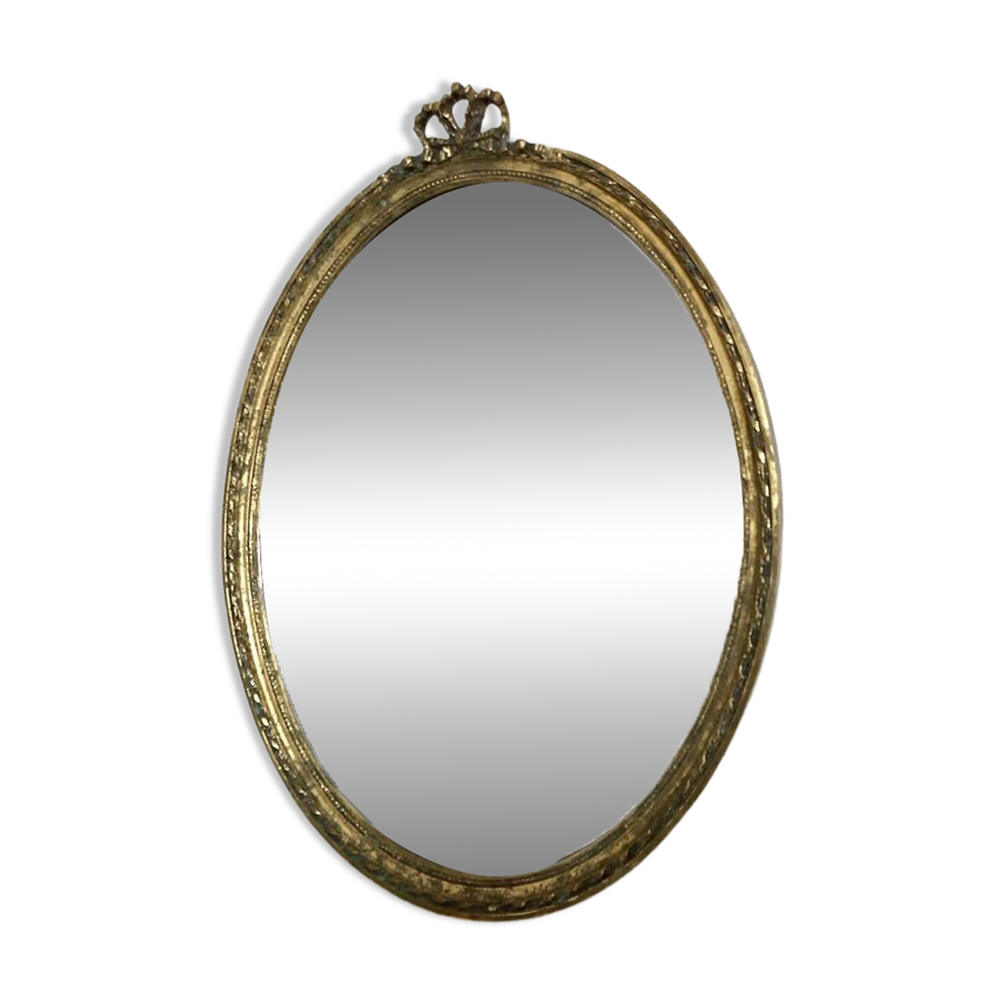Large vintage oval mirror
