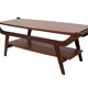 Vintage coffee table teak veneer 1960s design