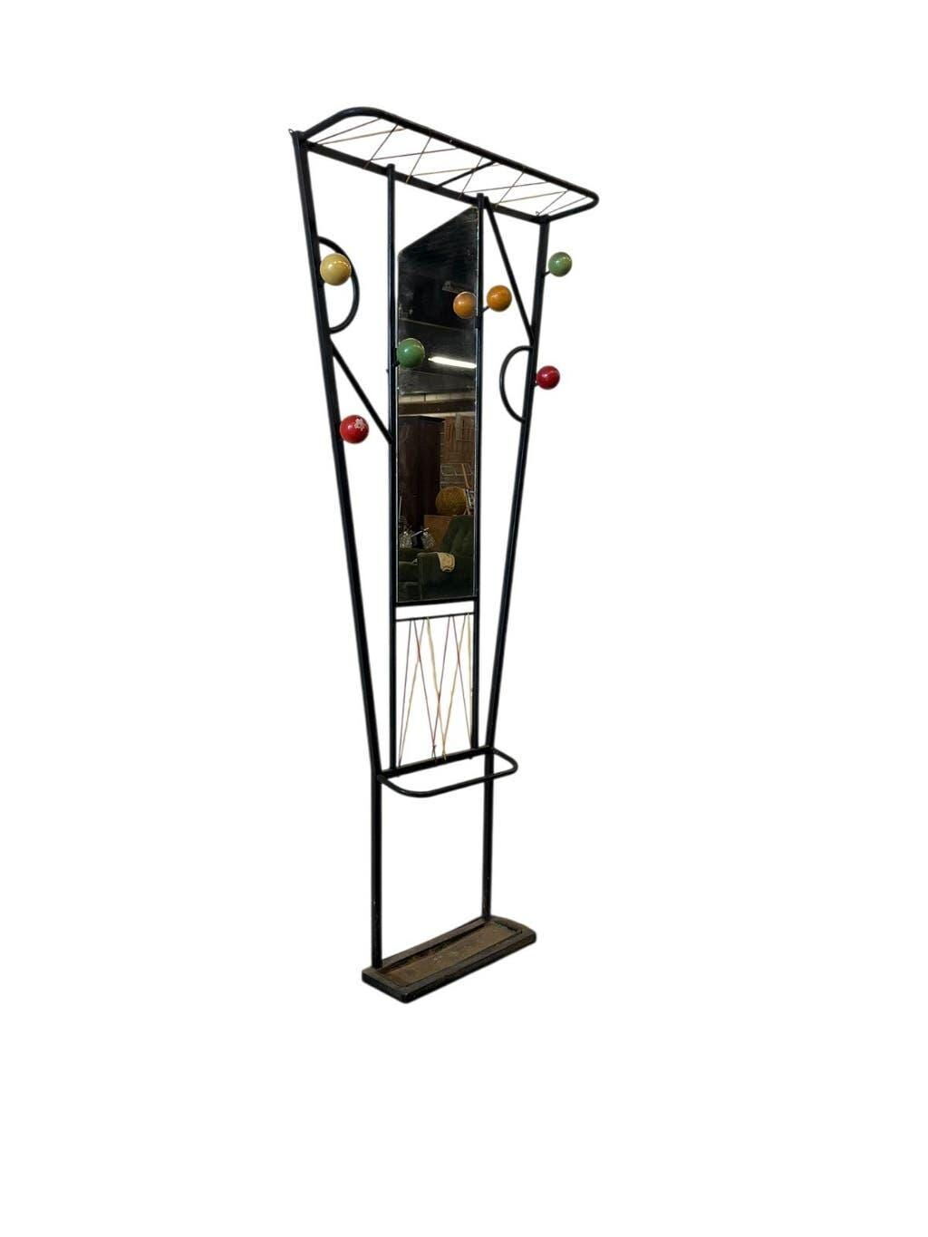 Vintage 'atomic' wall coat rack Roger Féraud