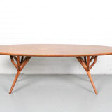 Mid century style mahogany coffee table