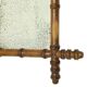 Antique Wooden Faux Bamboo Mirror France 40x34cm