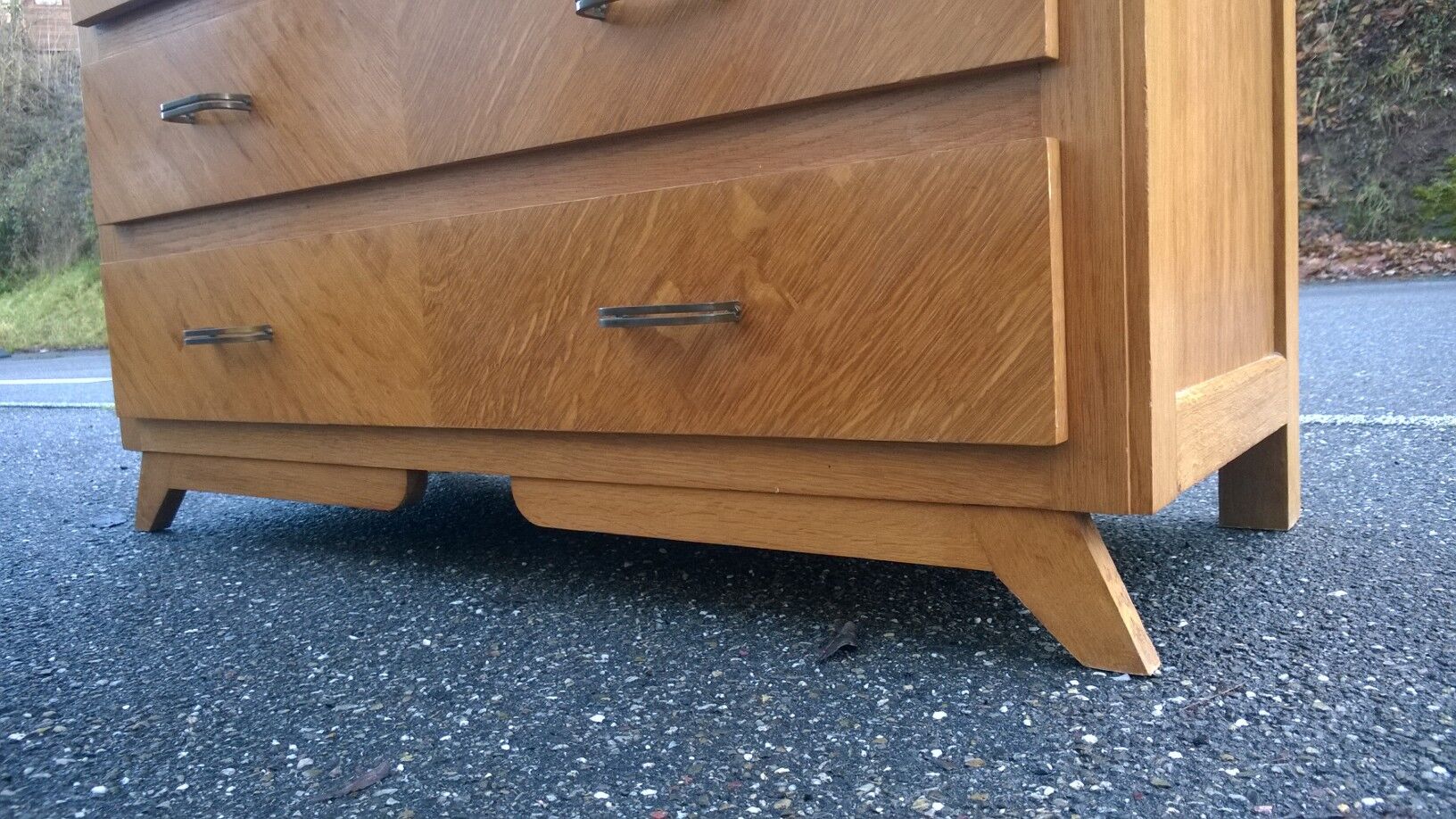Commode vintage en chêne clair 1950