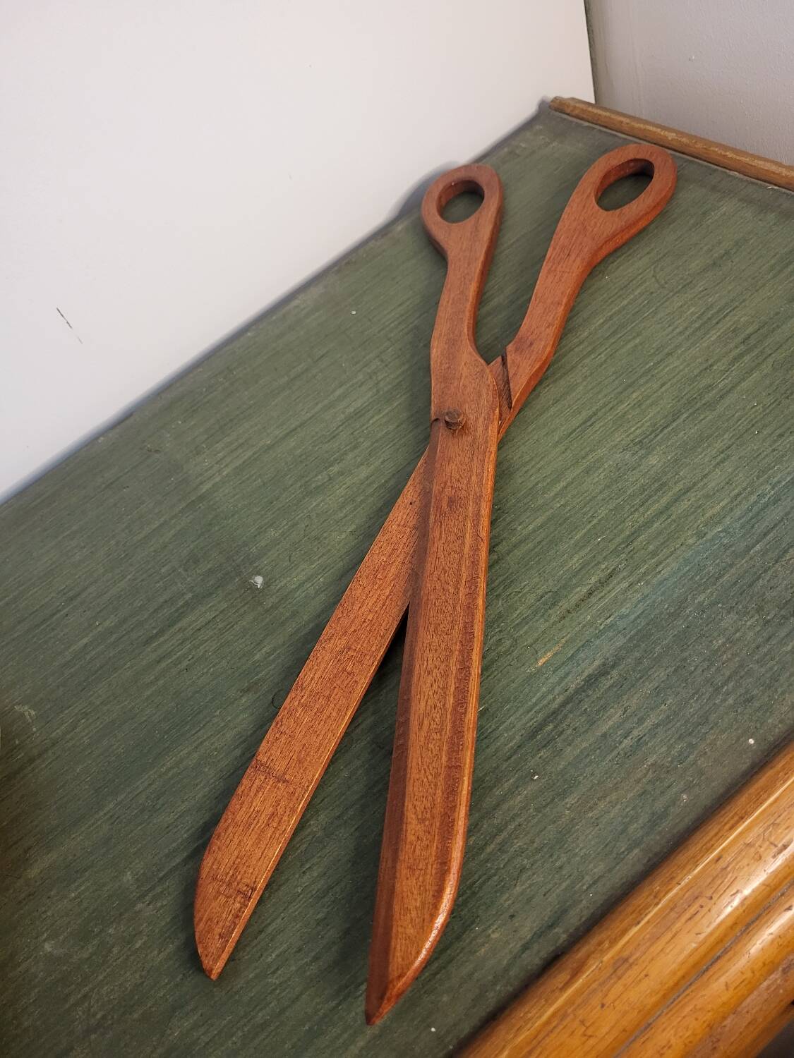 Giant wood scissors