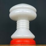 Vintage table lamp in white opaline glass, Italy, 1970s