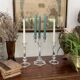 Pair of crystal candle holders