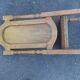 Lot of 2 old chairs in carved wood and leather