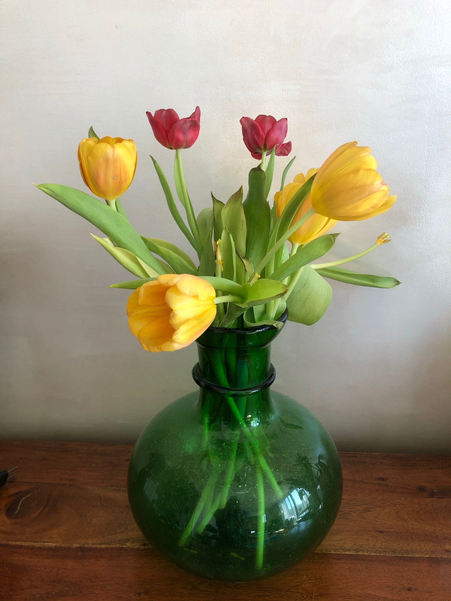 Vase en vert soufflé vert