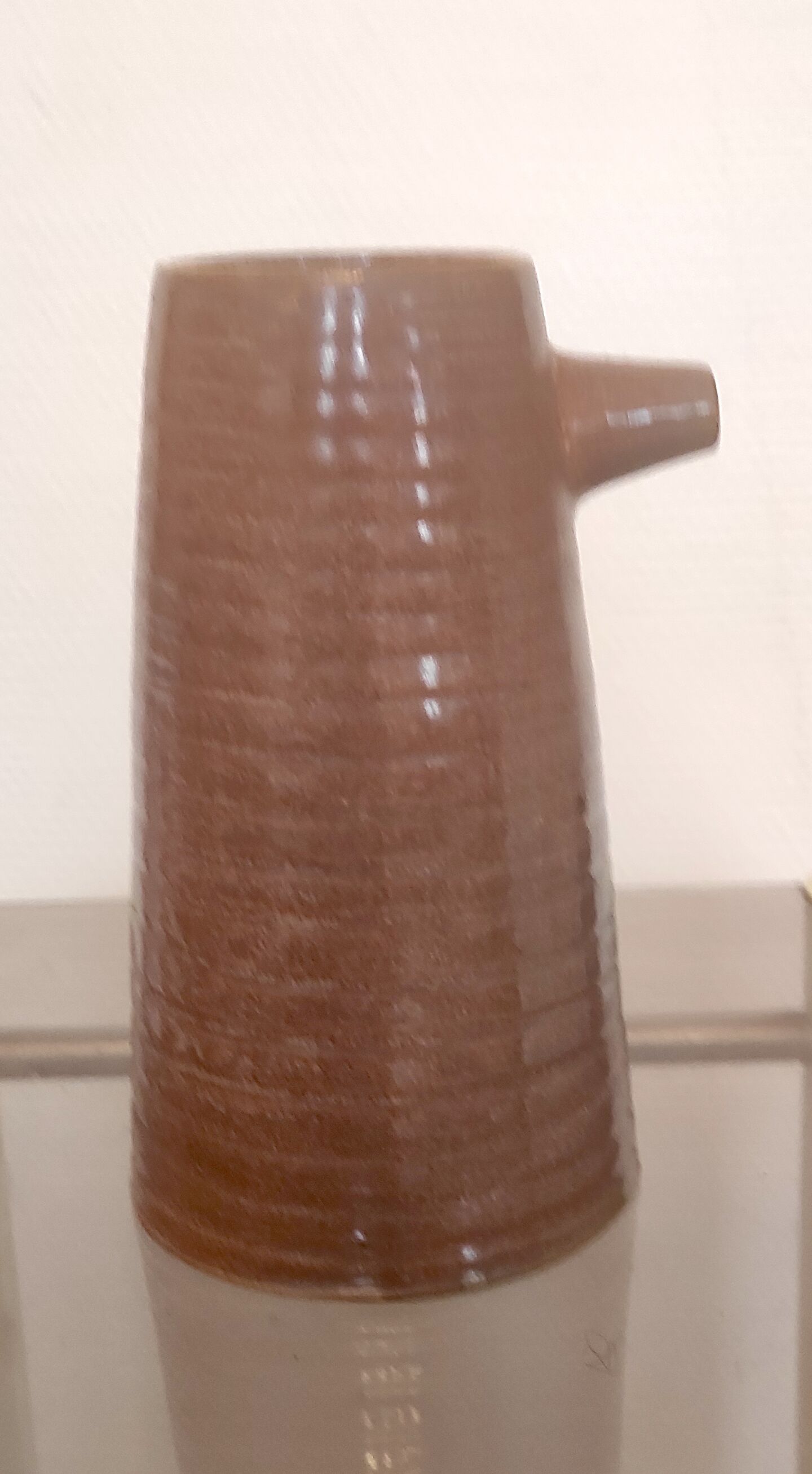 Pitcher in sandstone ringed by Arts Ceram - 70s