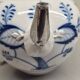 Théière en porcelaine allemande antique Meissen Zwiebelmuster avec argent, milieu des années 180.