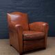 French leather club chair, circa 1930