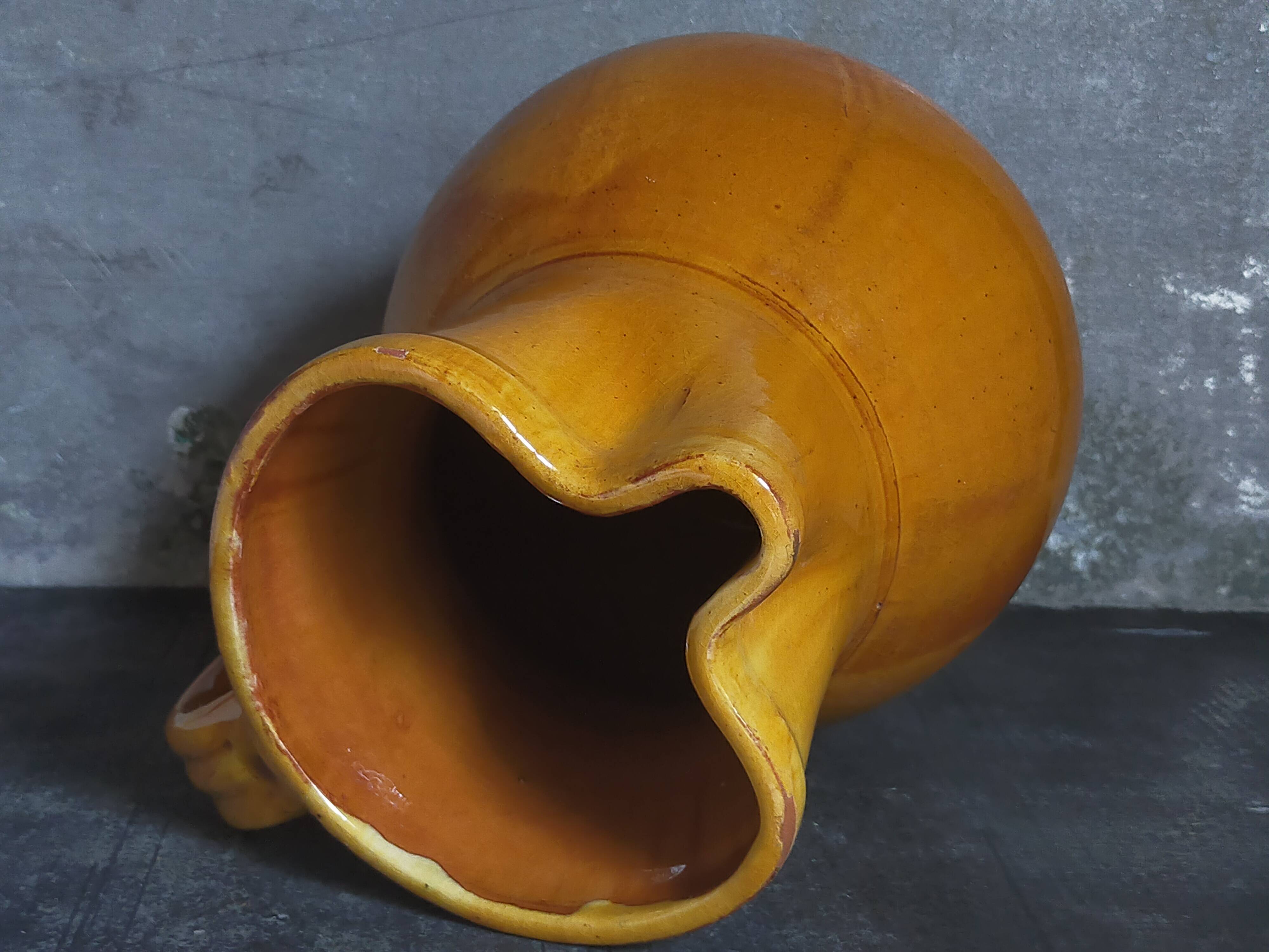 XXL pitcher vintage Provencal pottery from Salernes