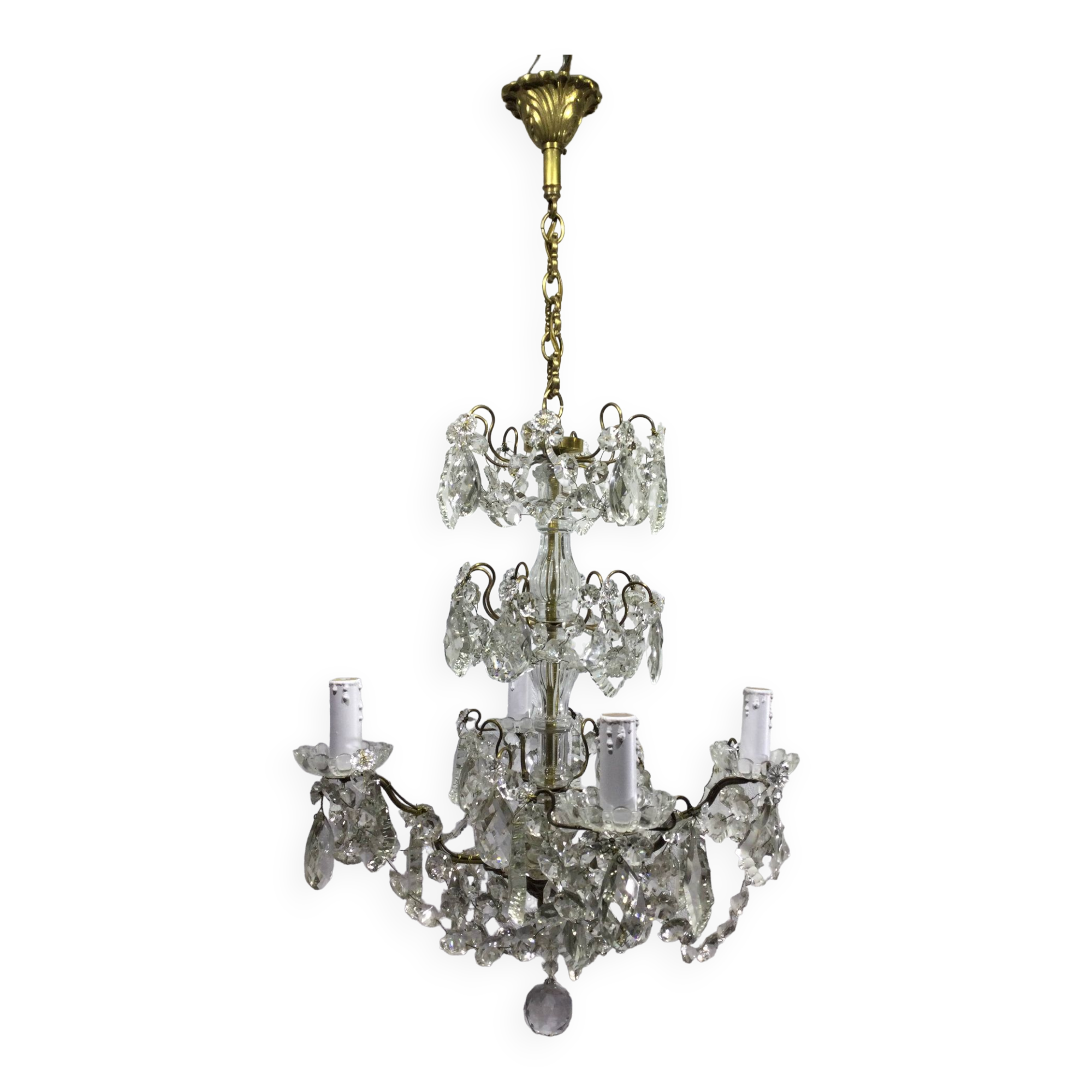 4 light crystal chandelier
