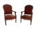 Paire de fauteuils Louis Philippe en acajou massif